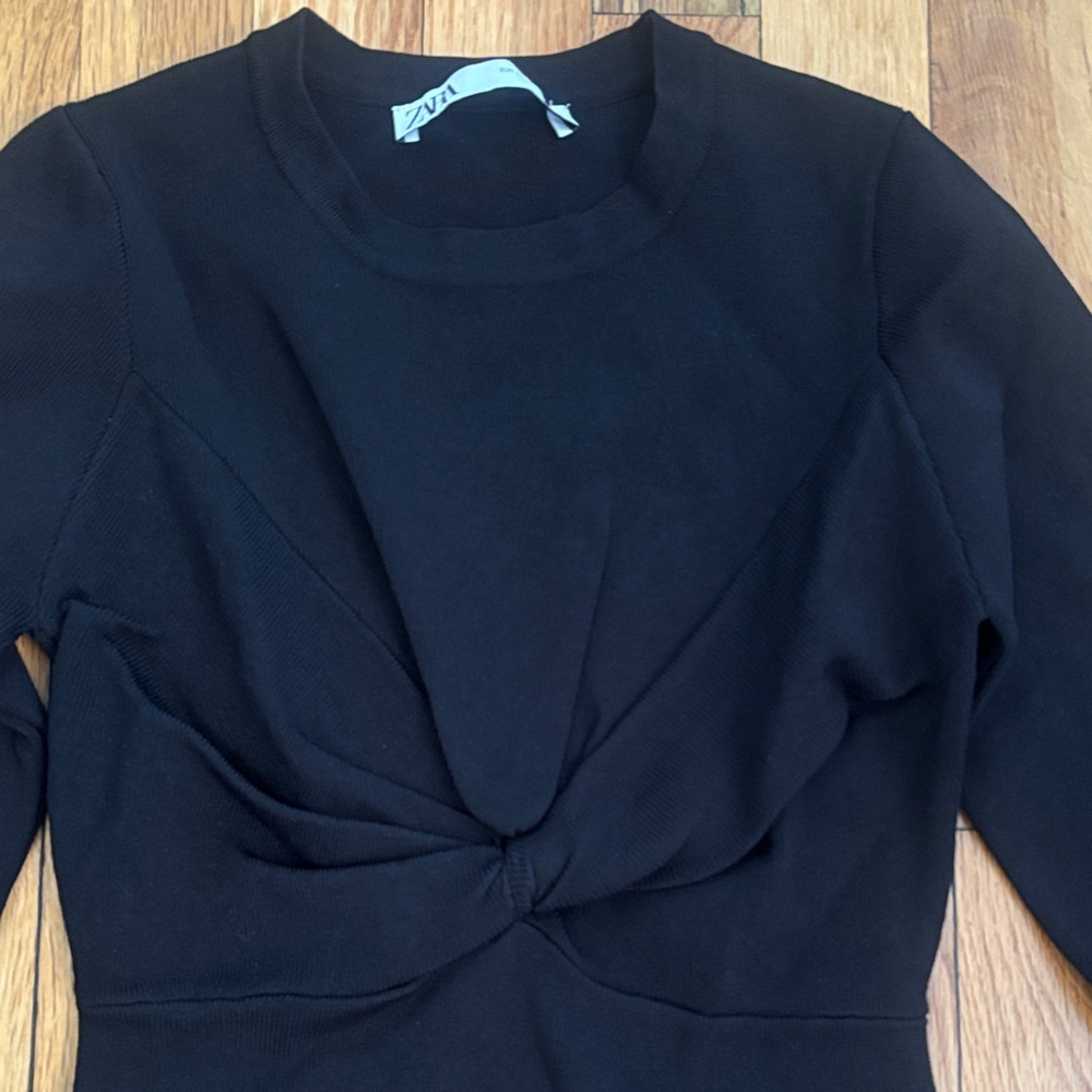 Zara Black Knotted Top (4)
